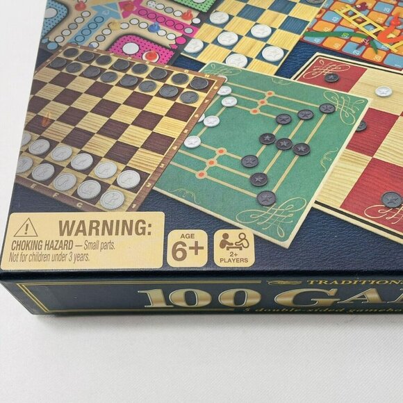 Cardinal Traditions 100 Game Gameboard Double Sided Chess Checker Family Holiday - Picture 6 of 12